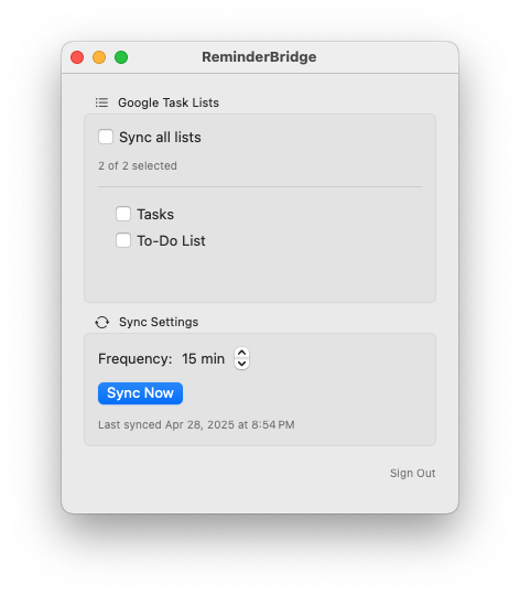 ReminderBridge UI