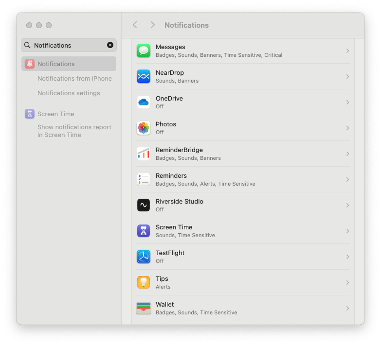 Notification Settings
